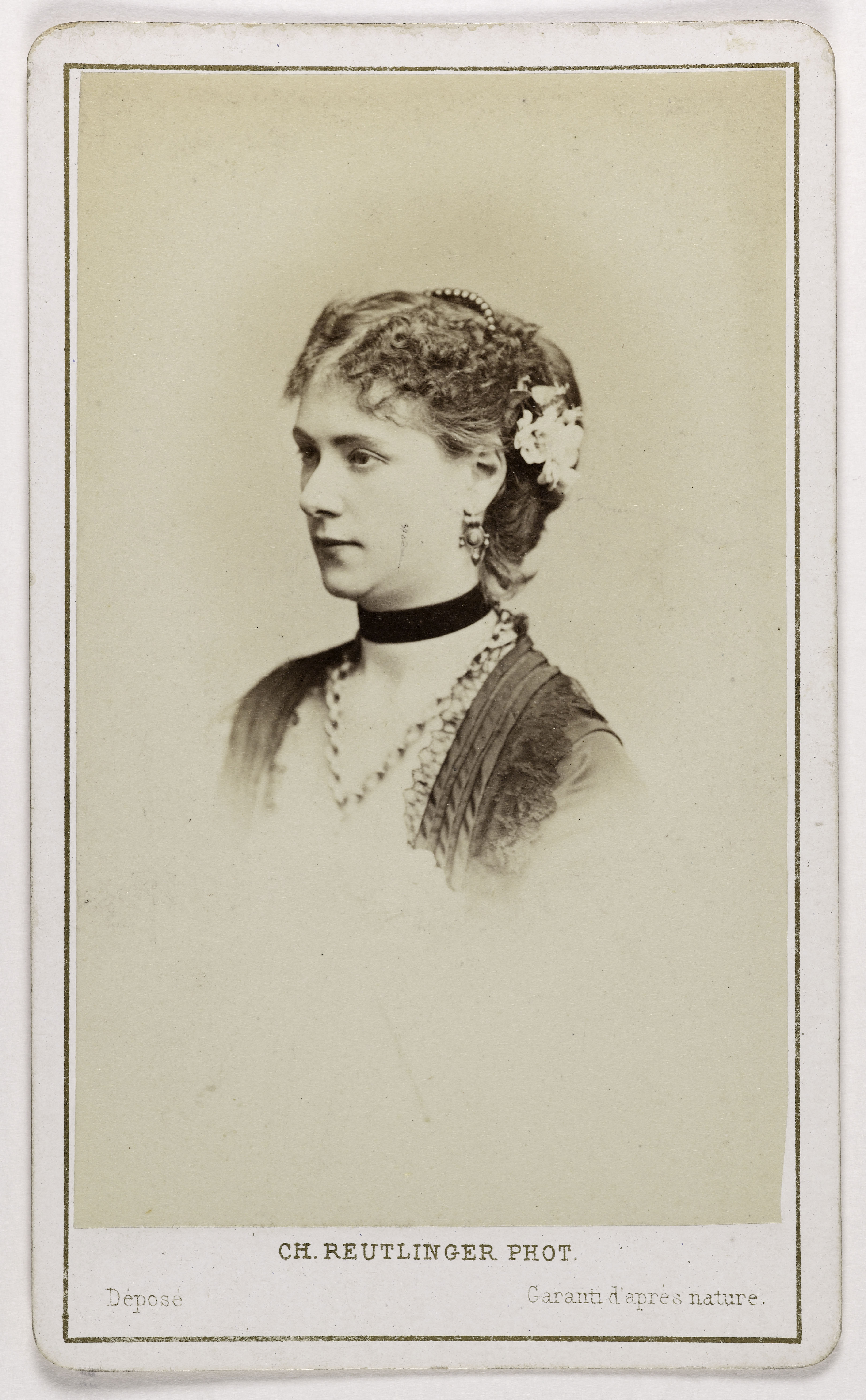 Charles Reutlinger, Portrait de Valentine Biron (actrice au Palais Royal et au Théâtre des Nouveautés)