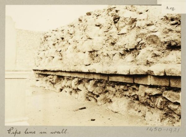 K.A.C. Creswell, Wall of Fustat wit pipeline near rear face of wall, Cairo