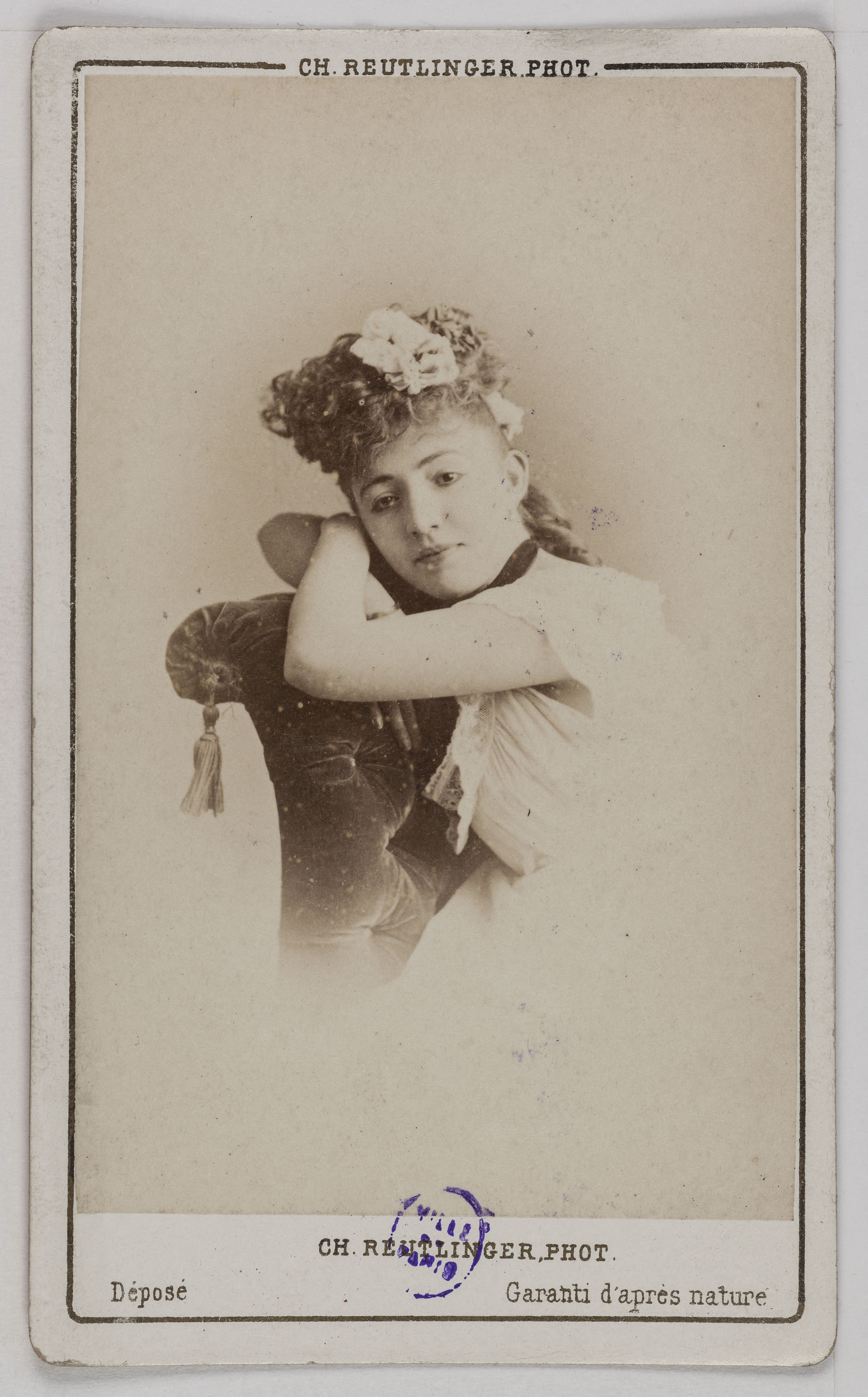 Charles Reutlinger, Portrait de Madame Vidal, danseuse à l'Opéra Comique en 1875.