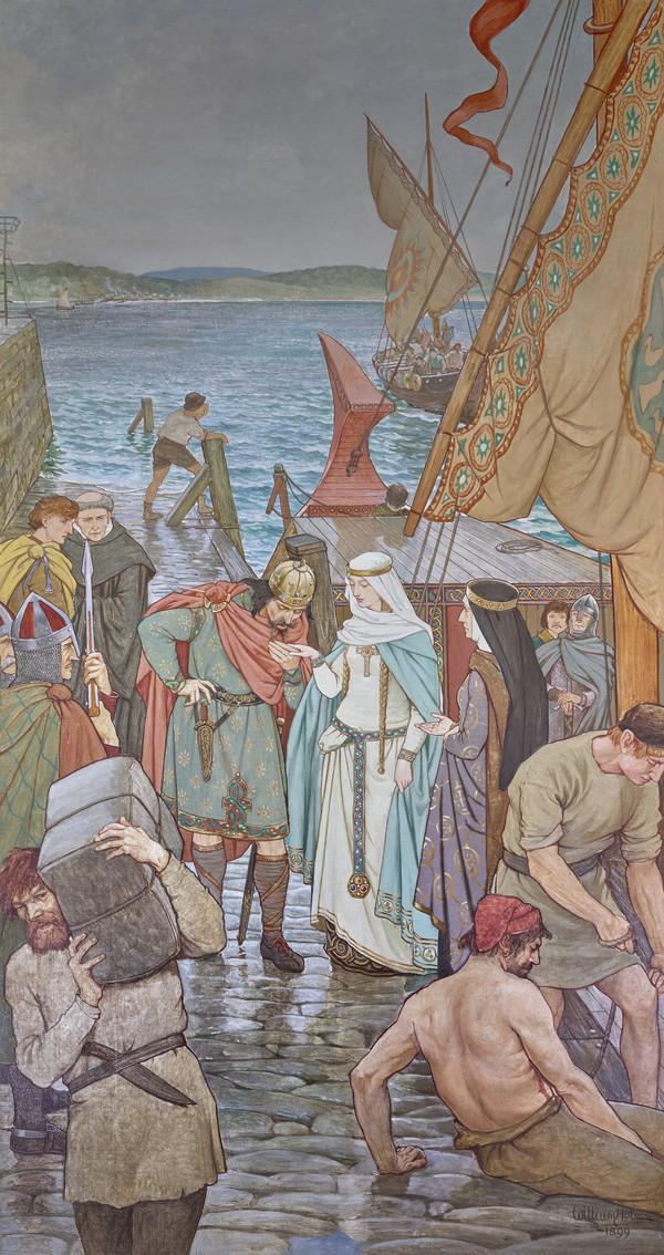 William Hole, The Landing of St Margaret at Queensferry A.D. 1068
