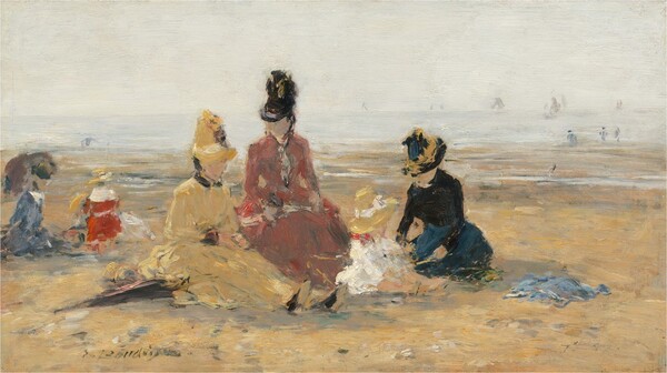 Eugène Boudin, On the Beach, Trouville