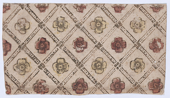 Anonymous, Sheet with overall pattern of rosettes