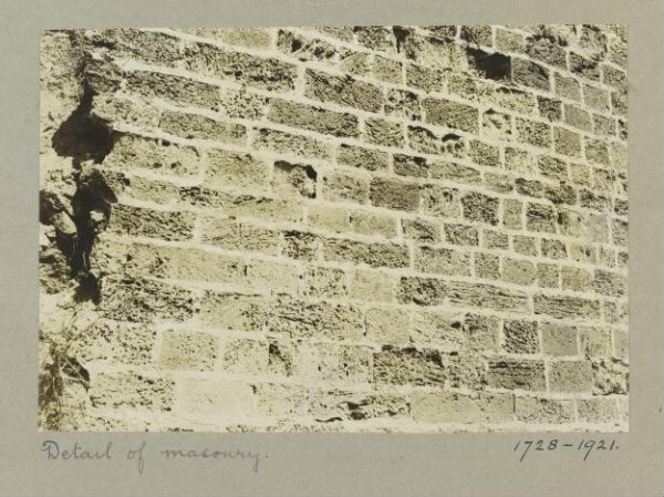 K.A.C. Creswell, Detail of Masonry at the Crusader Castle (Apollonia), Arsuf