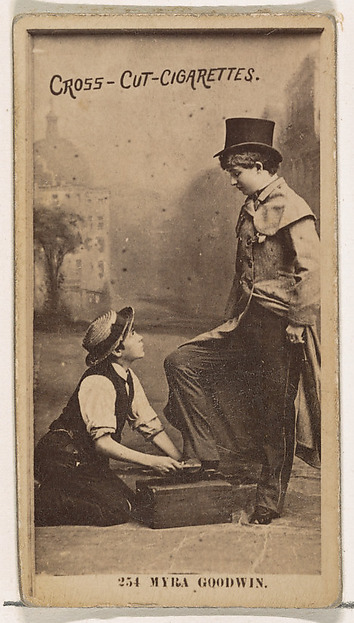 W. Duke, Sons & Co., Card Number 254, Myra Goodwin, from the Actors and Actresses series (N145-2) issued by Duke Sons & Co. to promote Cross Cut Cigarettes