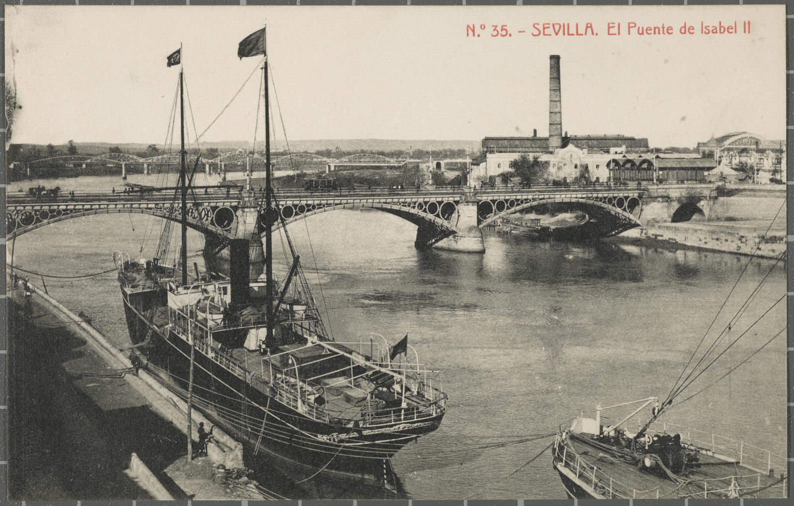 Josep (atribuïda) Thomas Bigas, No. 35. - SEVILLE. The Bridge of Elizabeth II