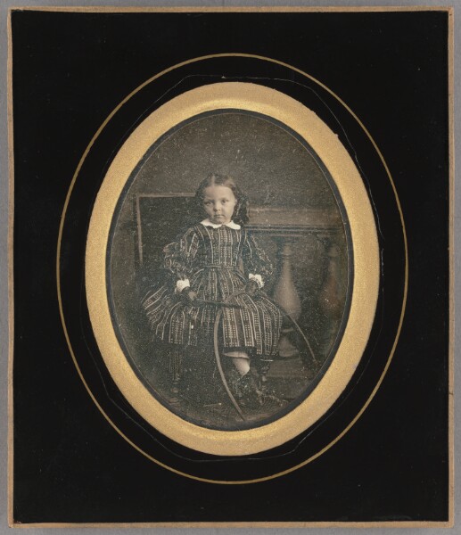 Unknown, [Portrait of a young girl with hoop]
