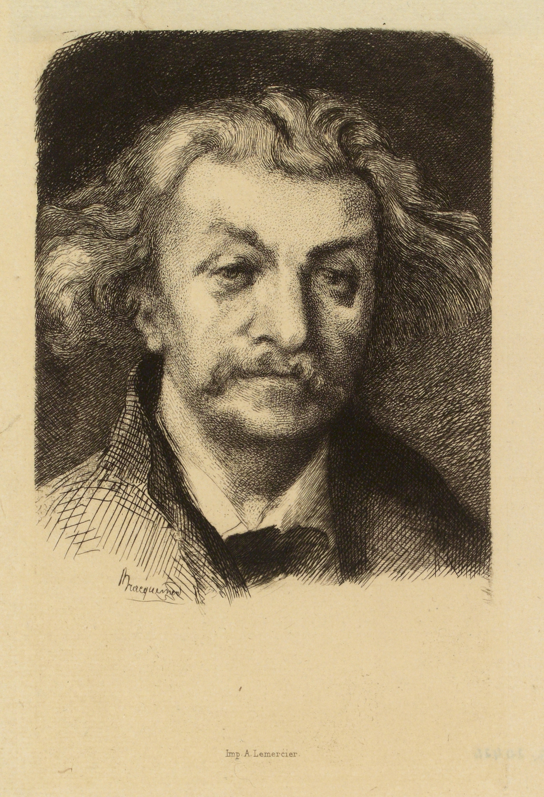 Félix Bracquemond, Portrait d'homme. (IFF 432)
