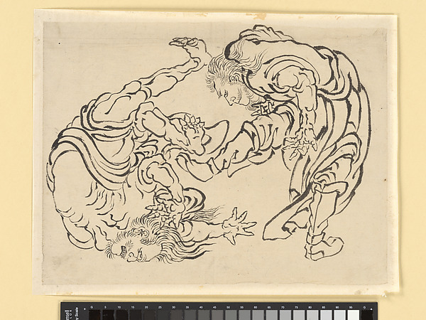 Katsushika Hokusai, Two Wrestlers