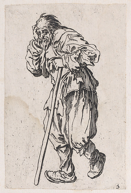 Anonymous, Reverse Copy of Le Gueux Appuyé sur son Baton (The Beggar Leaning on His Cane), from Les Gueux suite appelée aussi Les Mendiants, Les Baroni, ou Les Barons (The Beggars, also called the Barons)