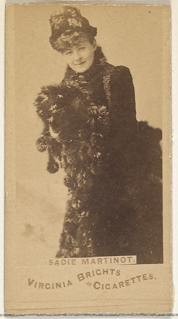 Allen & Ginter, Sadie Martinot, from the Actors and Actresses series (N45, Type 1) for Virginia Brights Cigarettes