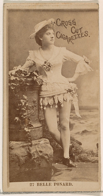 W. Duke, Sons & Co., Card Number 27, Belle Ponard, from the Actors and Actresses series (N145-2) issued by Duke Sons & Co. to promote Cross Cut Cigarettes