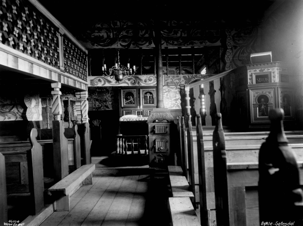 Anders Beer Wilse, Interiør Bykle kirke, 1938