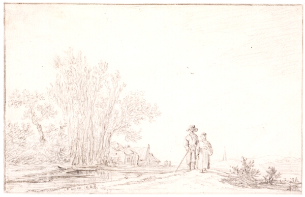 Jan Josefsz van Goyen, Landskab med en vej langs en å