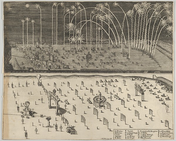 Anonymous, Fireworks display, Nuremberg, 1659