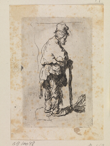 Rembrandt van Rijn, Tigger, der læner sig til en stok