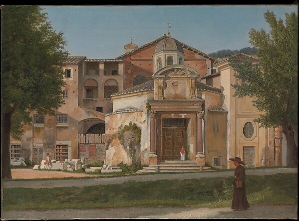 Christoffer Wilhelm Eckersberg, A Section of the Via Sacra, Rome (The Church of Saints Cosmas and Damian)