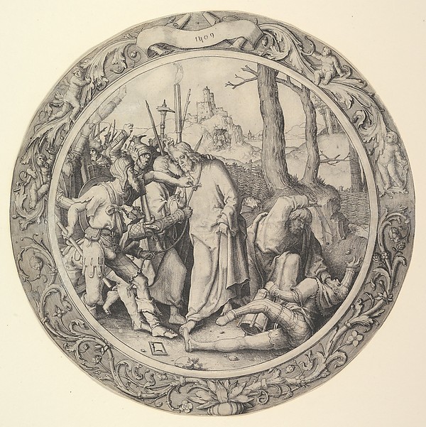 Lucas van Leyden, The Betrayal of Christ, (Christ Taken Captive), from the Circular Passion