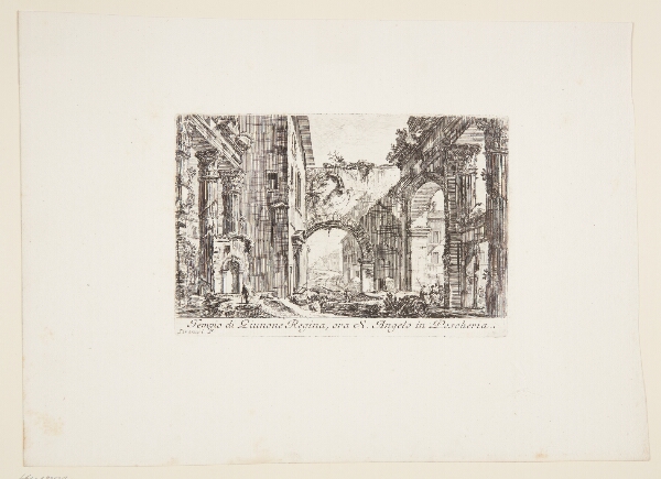 Giovanni Battista Piranesi, Tempel for Juno Regina, nu S. Angelo-kirken i Pescheria [fiskemarkedet]