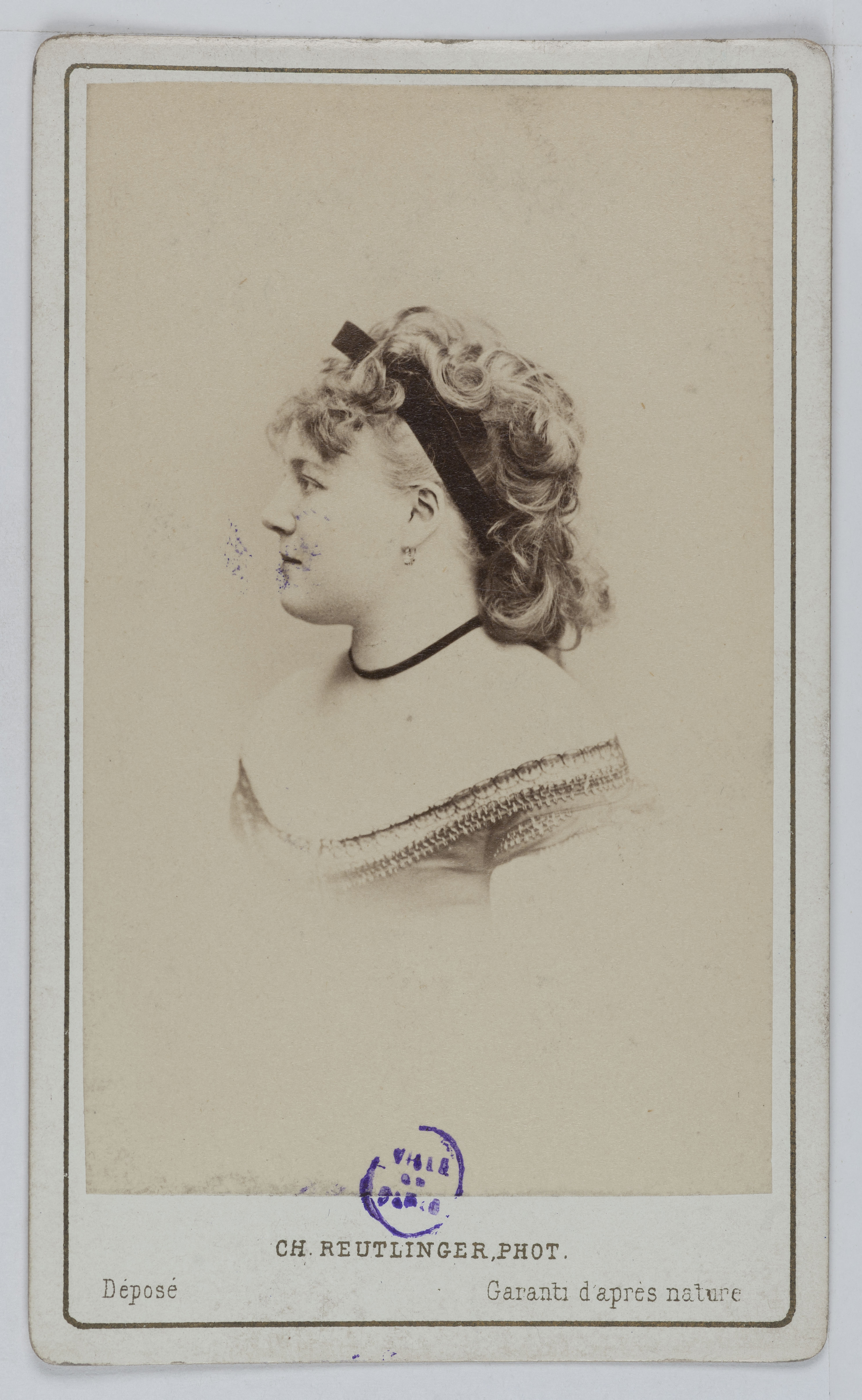 Charles Reutlinger, Portrait de Mélanie Reboux (1836-1876), soprano belge.