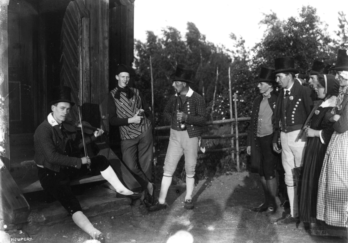 Hermann Christian Neupert, Nordisk Folkedansstevne. ant. danske folkedrakter. Kvinne- og mannsdrakter.