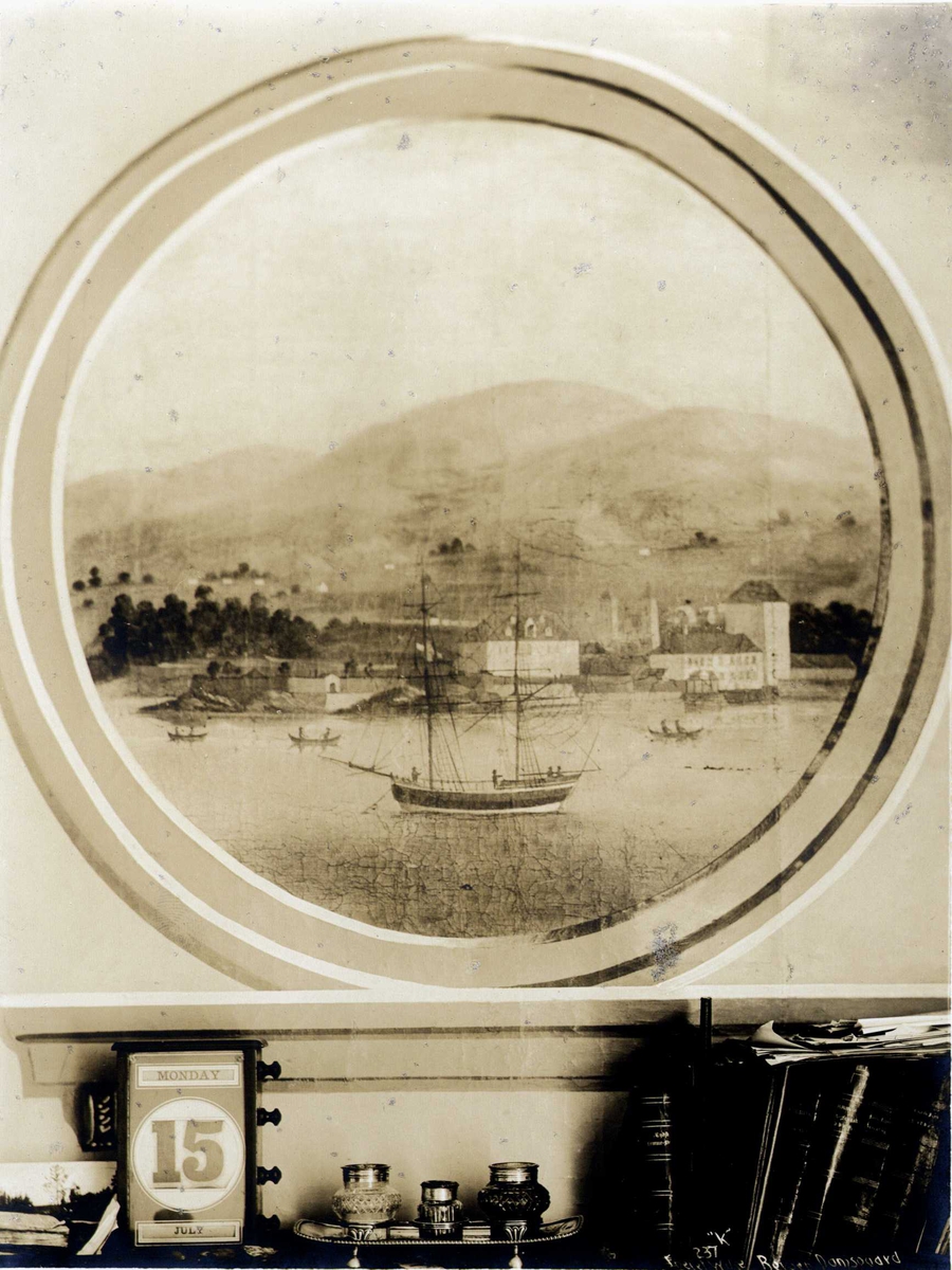 Anders Beer Wilse, Damsgård hovedgård, Bergen, Hordaland. Fotografert 1912.