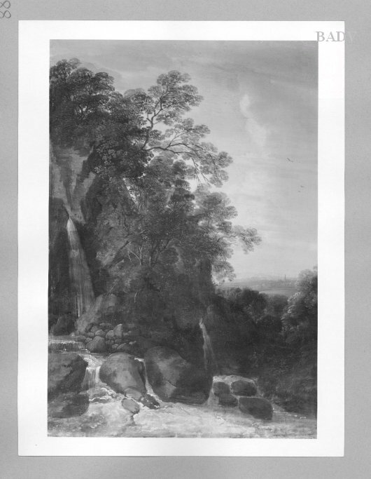 Jacques d'Arthois, Landscape with waterfall
