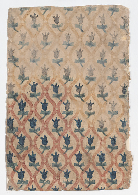 Anonymous, Sheet with overall pattern of tulips