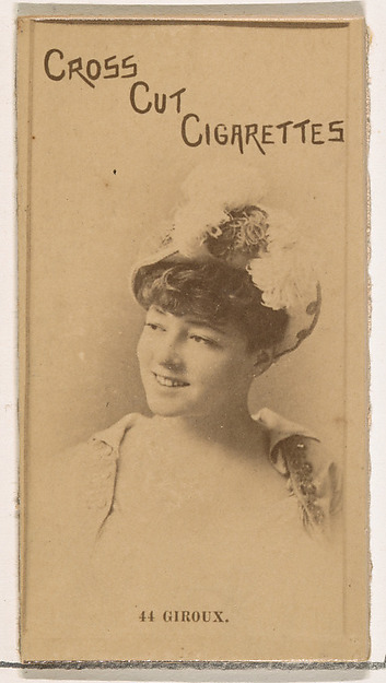 W. Duke, Sons & Co., Card Number 44, Giroux, from the Actors and Actresses series (N145-2) issued by Duke Sons & Co. to promote Cross Cut Cigarettes