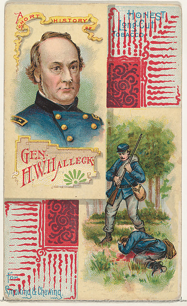 W. Duke, Sons & Co., A Short History: General Henry W. Halleck, from the Histories of Generals series (N114) issued by W. Duke, Sons & Co. to promote Honest Long Cut Smoking and Chewing Tobacco