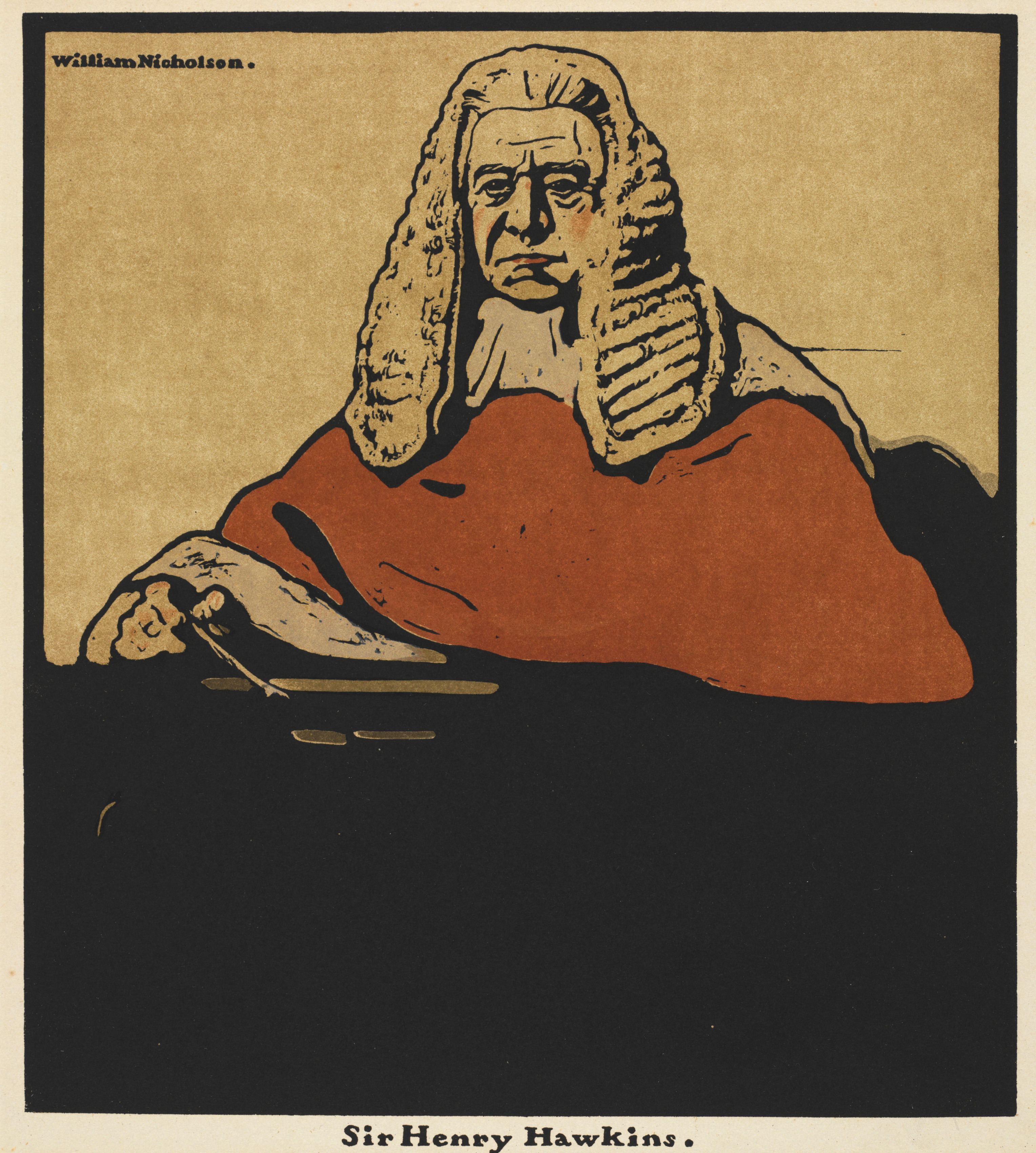 William Nicholson, Twelve Portraits: Sir Henry Hawkins