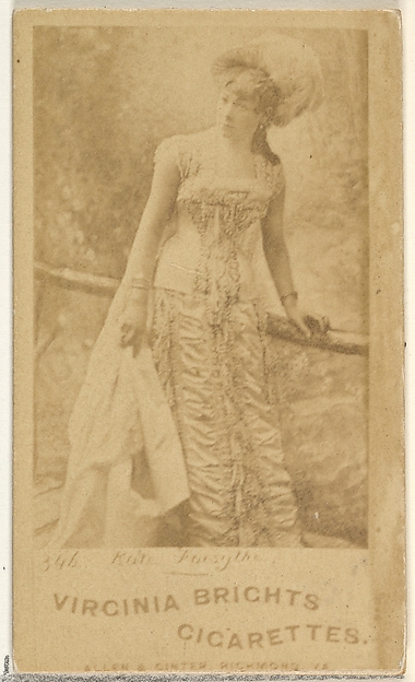Allen & Ginter, Card 346, Kate Forsyth, from the Actors and Actresses series (N45, Type 1) for Virginia Brights Cigarettes