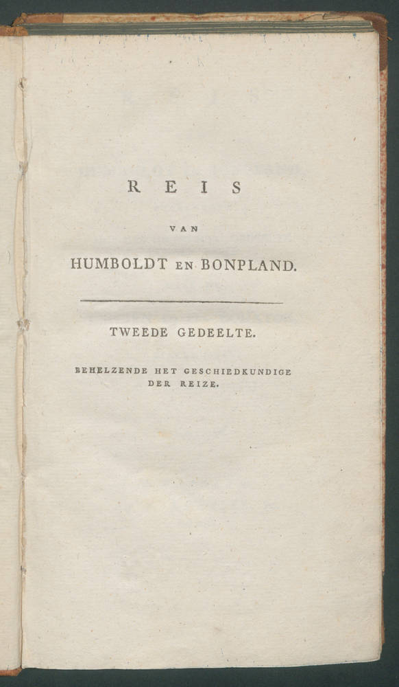 Loosjes (Hersteller), Forts. Reis van Humboldt en Bonpland. 2. Gedeelte,4: 1 Falttab. -
