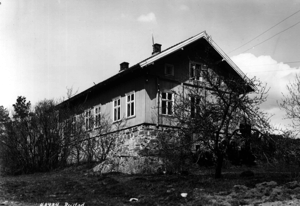 Anders Beer Wilse, Rustad gård, Oslo, Østre Aker. Våningshuset.