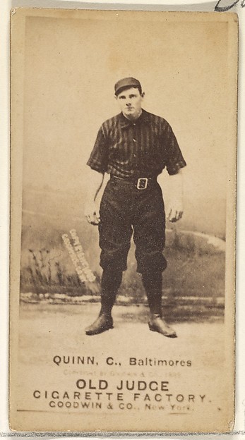 Goodwin & Company, Quinn, Catcher, Baltimore Orioles, from the Old Judge series (N172) for Old Judge Cigarettes
