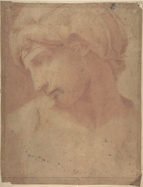 Anonymous, Drawing of the Head of Michelangelo's Dawn (from the Tomb of Lorenzo de' Medici, Church of San Lorenzo, Florence)
