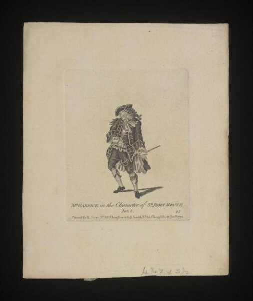 unknown, Mr Garrick in the character of Sir John Brute