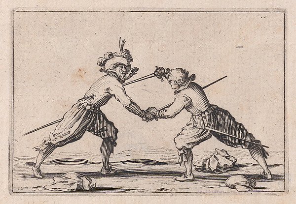 Jacques Callot, Le Duel a l'Épée (The Duel with Swords), from "Les Caprices" Series B, The Nancy Set