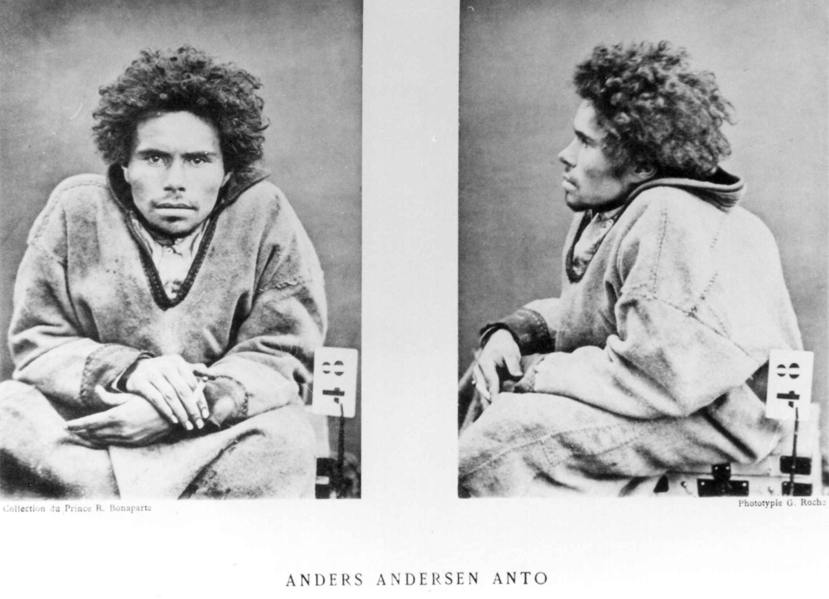 G. Roche, Roland Bonaparte sin samling. Portrett av Anders Andersen Anto. Inngår i Bonapartes sameportretter som nr. 48. Bonaparte