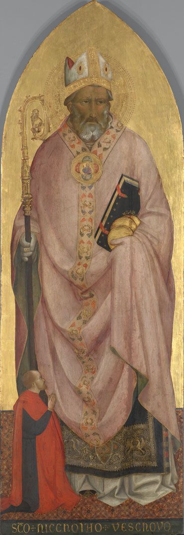 Agnolo Gaddi, St. Nicholas of Bari with a donor