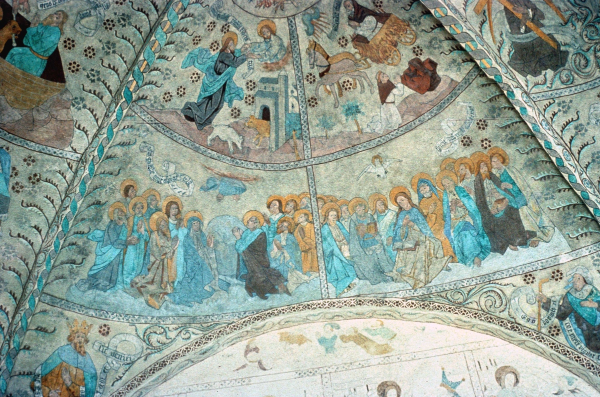 Ola Ehn, Lime Painting in the Church of Denmark, Uppland 1958