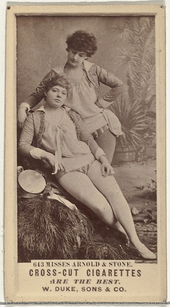 W. Duke, Sons & Co., Card Number 613, Misses Arnold and Stone, from the Actors and Actresses series (N145-3) issued by Duke Sons & Co. to promote Cross Cut Cigarettes