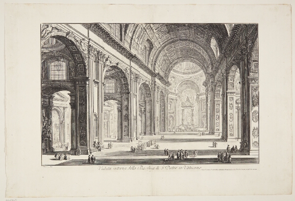 Giovanni Battista Piranesi, Det indre af Peterskirken, Rom