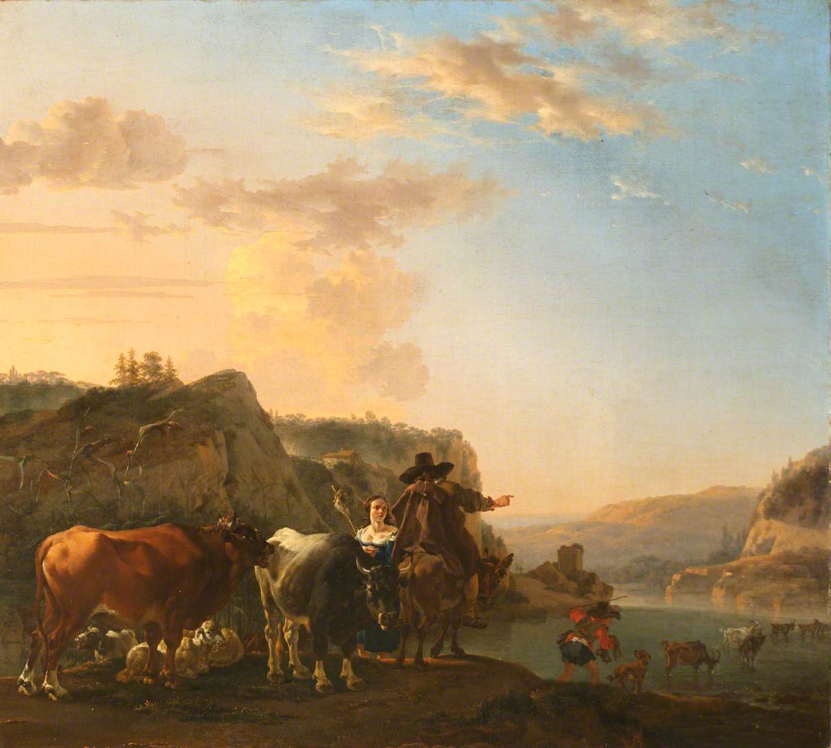 Jan Asselijn, A Landscape with Peasants