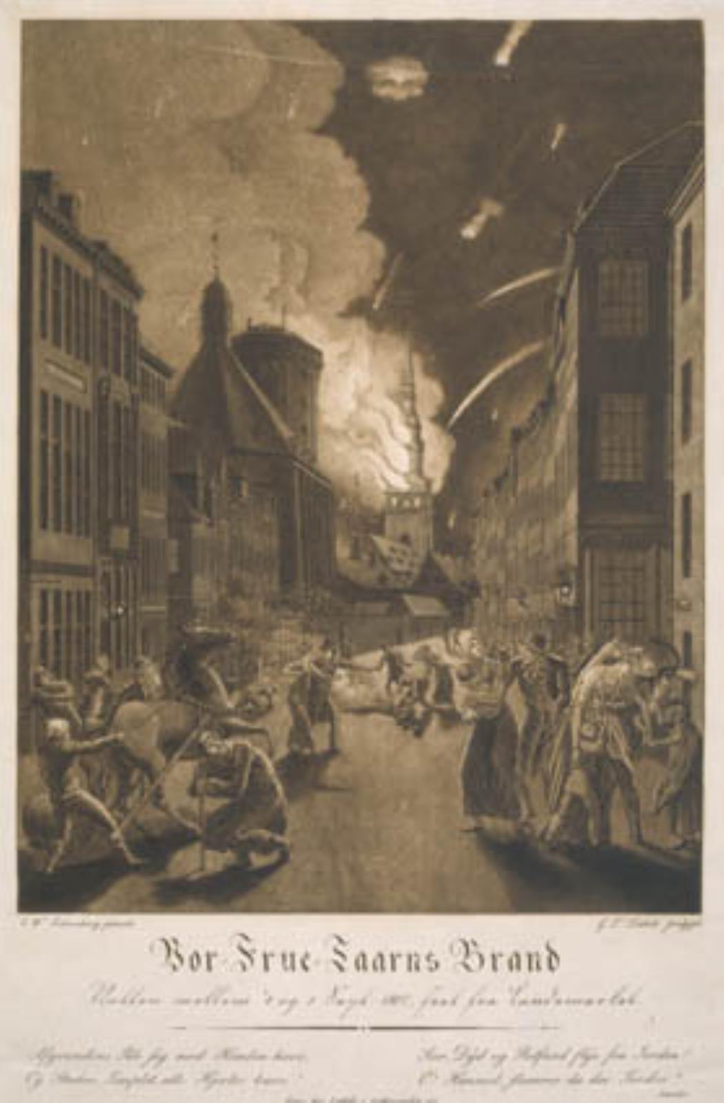Gerhard Ludvig Lahde, Vor Frue Tårns Brand