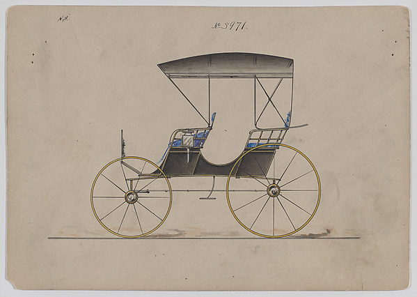 Brewster & Co., Design for 2 seat Park Phaeton, no. 3971