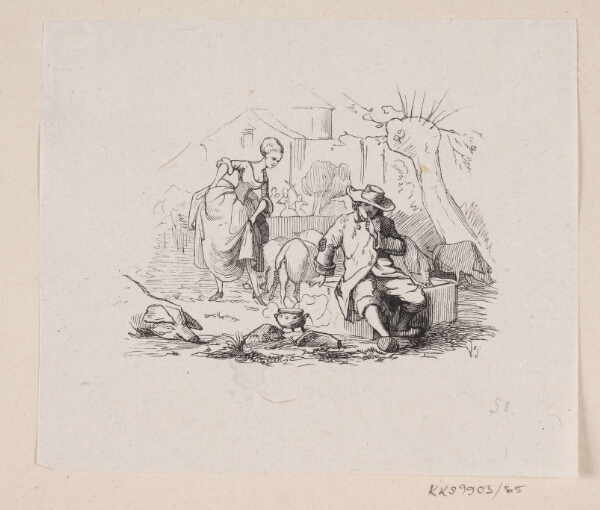 H.P. Hansen, Illustration til "Svinedrengen" i H.C. Andersen, "Eventyr og Historier", Bind 1