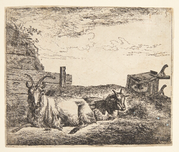 Adriaen van de Velde, Liggende geder