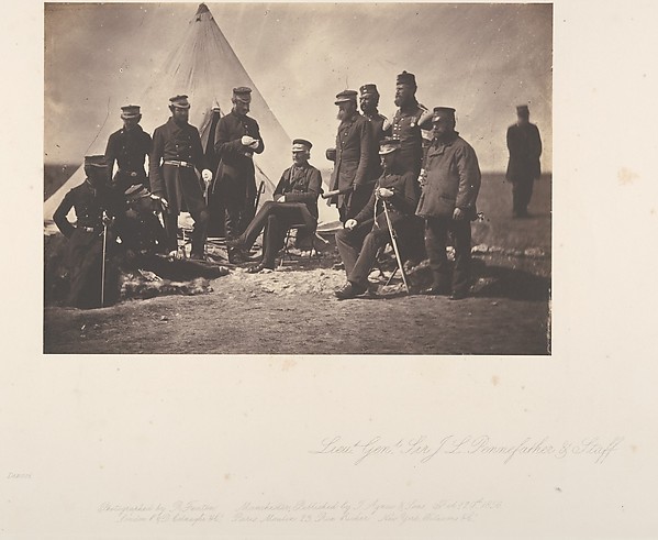 Roger Fenton, Lieutenant General Sir J. L. Pennefather and Staff
