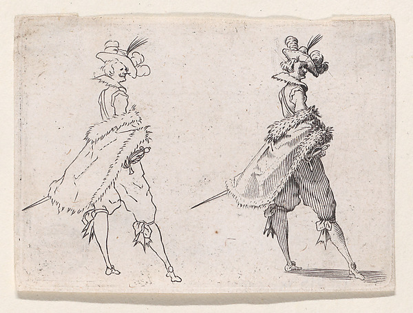 Anonymous, Reverse Copy of Le Gentilhomme au Manteau Posé sur la Hanche (Gentleman with his Mantle on his Hip), from "Les Caprices" Series A, The Florence Set