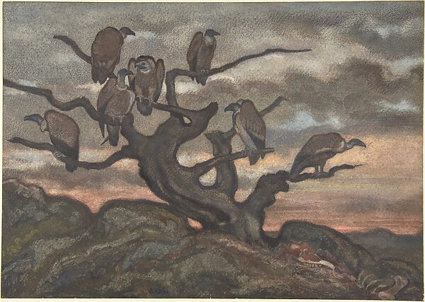 Antoine-Louis Barye, Vultures on a Tree